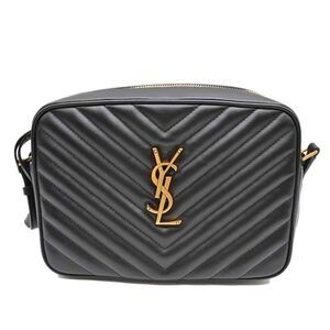 SAINT LAURENT Lou Monogram Calfskin Noir Black